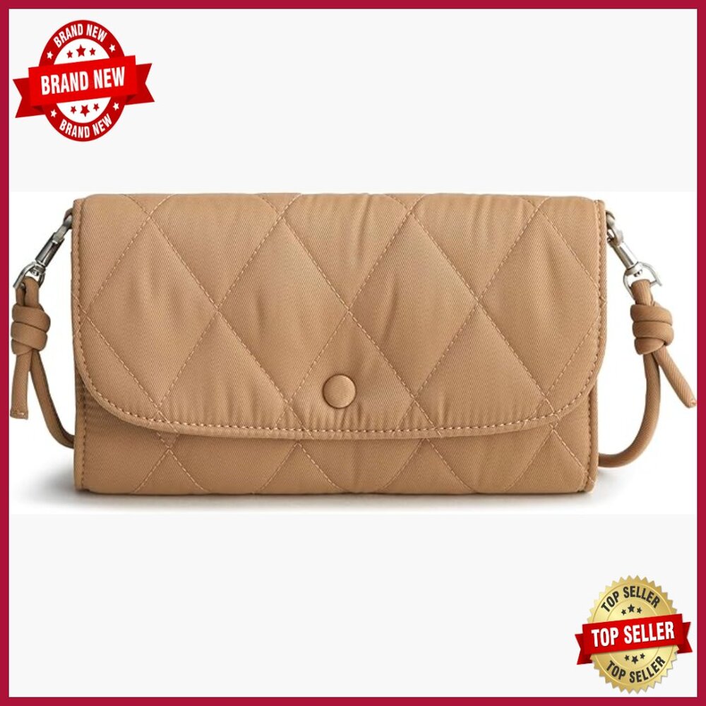 Performance Twill Crossbody Bag, Water-Repellent, 8x5 Inch, 10 Pockets